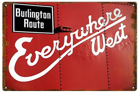 Vintage Burlington Route Railroad Reproduction Sign