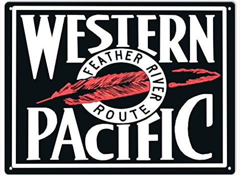 Reproduction Western Pacific Railroad Sign 9x12