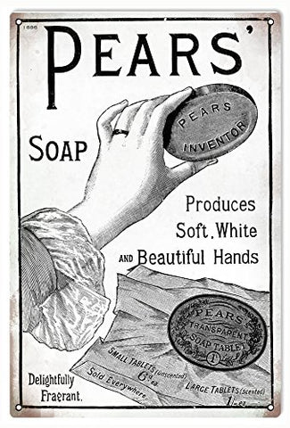 Nostalgic Pears Soap Reproduction Sign 12x18