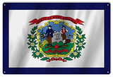 West Virginia State Flag Reproduction Metal Sign 12x18