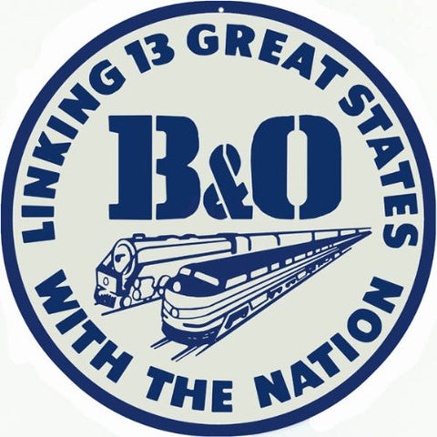 B&O Railroad Sign 14 Round