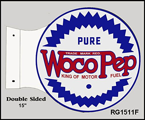 Woco Pep Motor Oil Flange Reproduction Sign 15x171/2