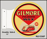 Gilmore Wax Flange Reproduction Sign 15x171/2