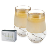 Wine FREEZE XL Cooling Cups (set of 2) in Marble by HOST