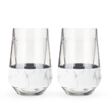 Wine FREEZE XL Cooling Cups (set of 2) in Marble by HOST