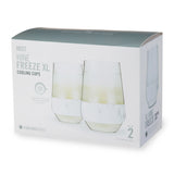 Wine FREEZE XL Cooling Cups (set of 2) in Marble by HOST