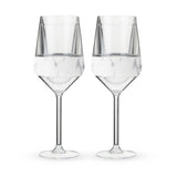 Wine FREEZE Stemmed Cooling Cups (set of 2) in Marble by HOS