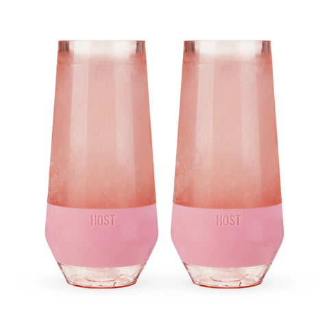 Champagne FREEZE Cooling Cups (set of 2)in Blush Tint by HO