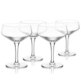 Angled Crystal Coupe Glasses (set of 4) by Viski