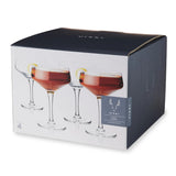 Angled Crystal Coupe Glasses (set of 4) by Viski