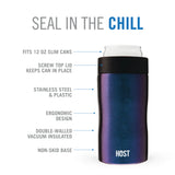 Stay-Chill Slim Can Cooler in Galaxy Black by HOST