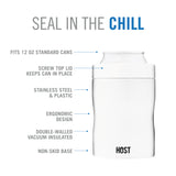 Stay-Chill Standard Can Cooler in Pearl White by HOST