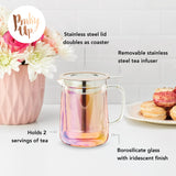 Chas Mini Glass Teapot & Infuser by Pinky Up