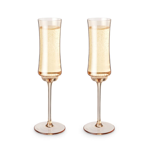 Tulip Champagne Flute in Amber by Twine Living