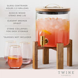 Modern Manor Wood & Glass Drink Dispenser by Twine Living