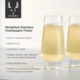 Weighted Stemless Champagne Flutes by Viski