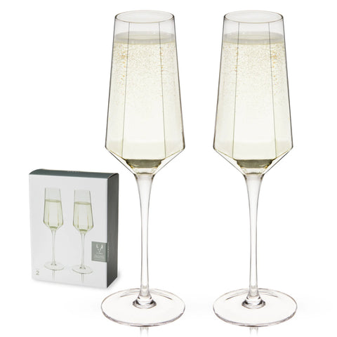 Seneca Stemmed Champagne Flute by Viski