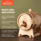 Whiskey Barrel Drink Dispenser by Foster & Rye