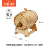 Whiskey Barrel Drink Dispenser by Foster & Rye