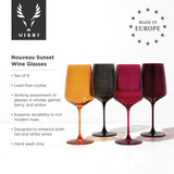 Reserve Nouveau Crystal Wine Glasses by Viski