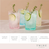 Shatterproof Embossed Tumbler Set of 4 by Twine Living