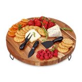 Acacia Footed Cheese Board & Knife Set by Twine Living