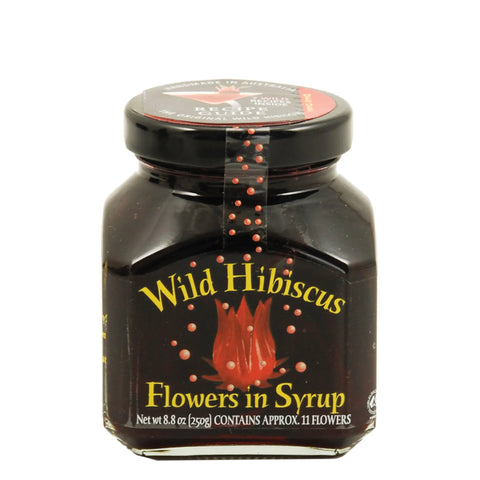 Wild Hibiscus Flowers in Syrup 11 Flower Jar 8.8 oz