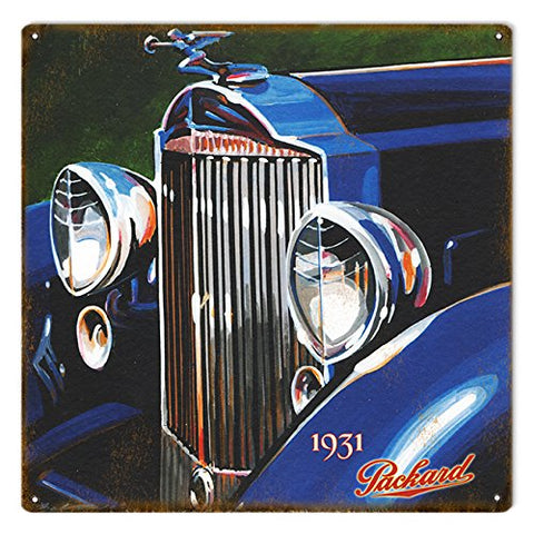 Vintage 1931 Packard Automobile Sign 12x12