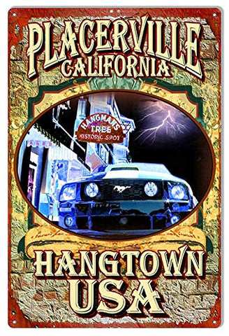 Hangmans Tree Placerville Ca.Sign By Artist Phil Hamilton 12x18