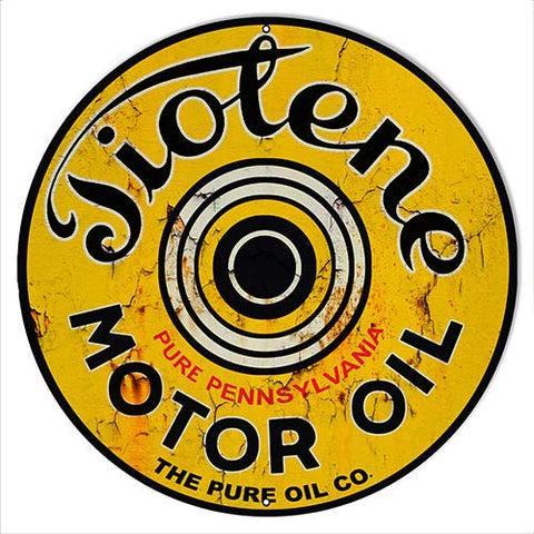 Tiolene Motor Oil Reproduction Man Cave Vintage Metal Sign 18×18