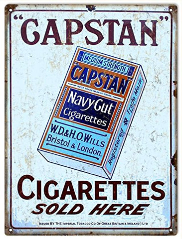 Vintage Capstan Cigarettes Reproduction Sign 9x12