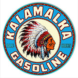 Kalamalka Gasoline Reproduction Garage Shop Metal Sign 30×30 Round