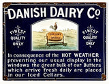 Nostalgic Danish Dairy Co. Reproduction Sign 9x12