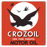 Crozoil Motor Oil Reproduction Garage Shop Metal Sign 12×12