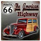 Aged Looking Route 66 American Highway Sign 12x12