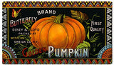 Nostalgic Golden Pumpkin Reproduction Sign 8x14