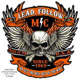 Lead Follow Cut Out Skull Metal Sign By Steve McDonald 15.4×15.5