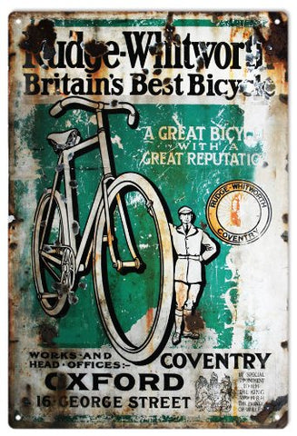 Reproduction Rudge Whitworth Bicycle Sign