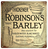 Reproduction Robinsons Barley Sign 12x12