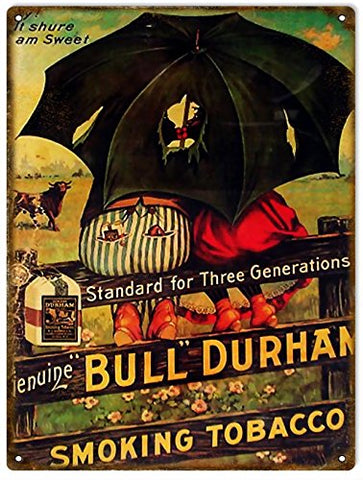 Vintage Bull Durham Cigar Reproduction Sign 9x12