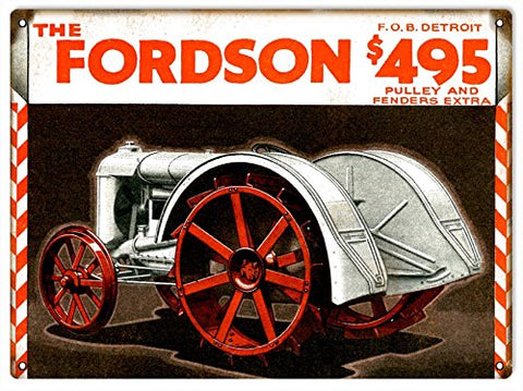 Vintage Fordson Tractor Reproduction Sign 9x12