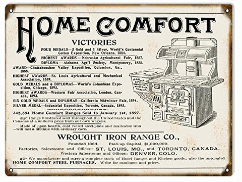 Vintage Home Comfort Range Reproduction Sign 9x12