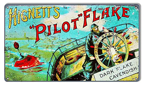 ArtFuzz Hignetts Pilot Flake Reproduction Nostalgic Metal Sign 8x14