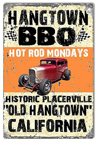 Hot Rod Mondays Placerville Ca Sign By Artist Phil Hamilton 12x18