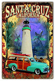 Santa Cruz California Sign By Artist Phil Hamilton 12x18