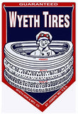 Wyeth Tires Garage Shop Reproduction Gas Station Metal Sign 18x30