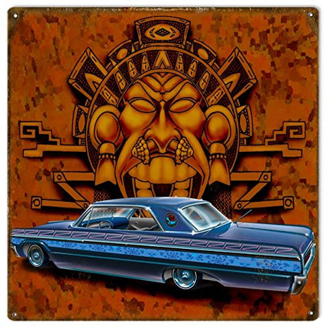 Vintage Tiki Hot Rod Sign 12x12