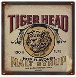 Reproduction Tiger Head Syrup Sign 12x12