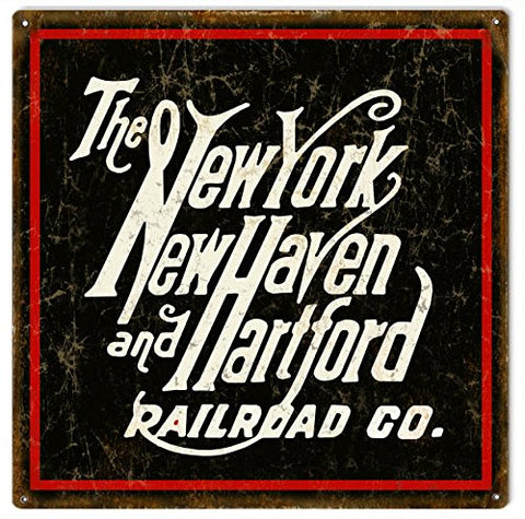 Vintage New York New Haven Hartford Railroad Reproduction Sign 12x12