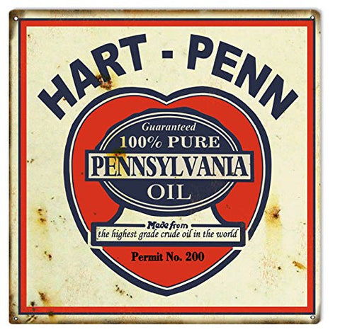 Hart Penn Motor Oil Gas Station Reproduction Large Sign 16x16